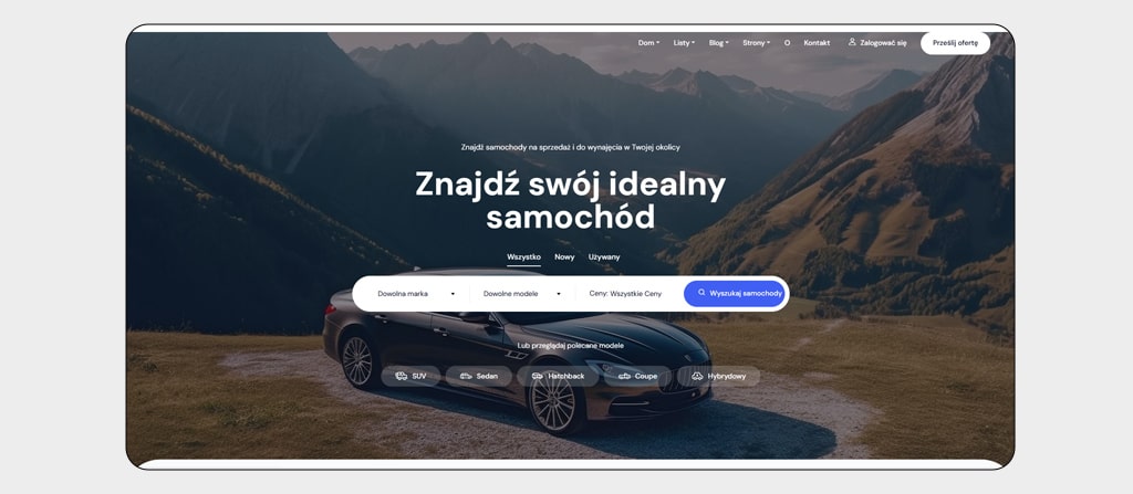 wlasna strona dla komisu samochodowego